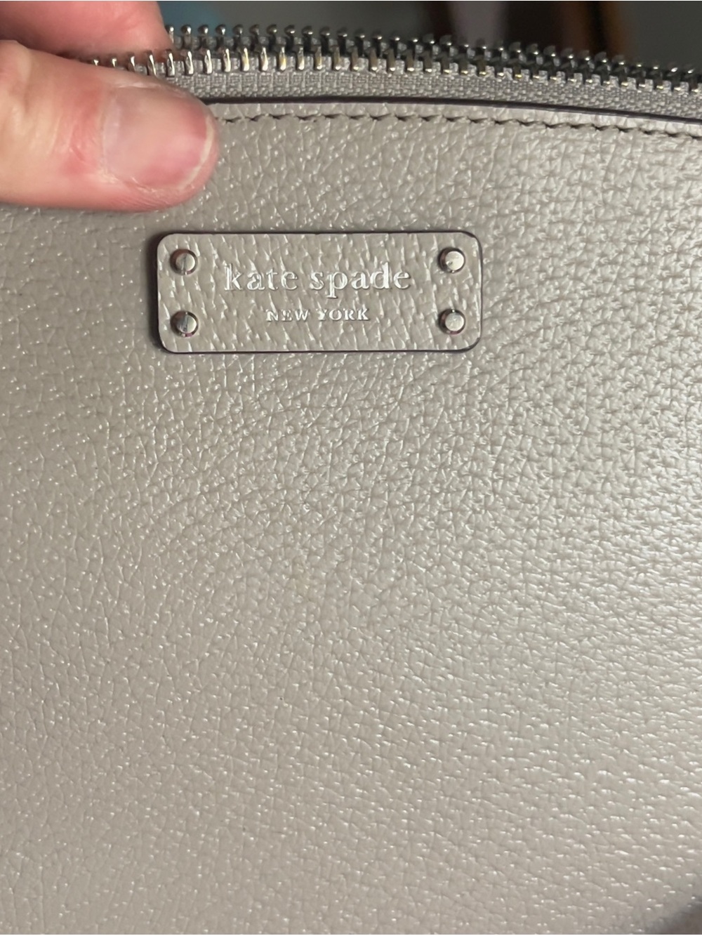 Kate Spade Pebbled Leather Crossbody Bag in Light grey - Picture 3 of 4